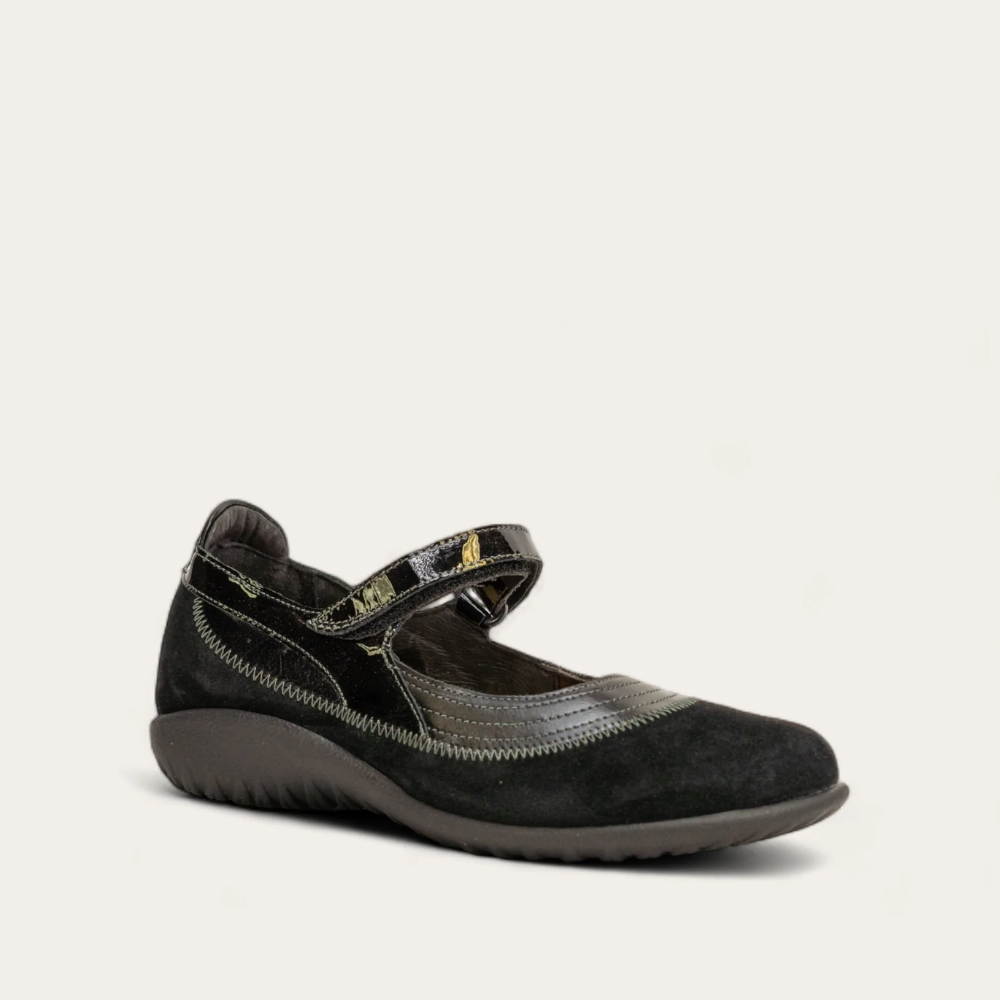 Naot Kirei - Black Madras/Black Suede/Black Patent 102