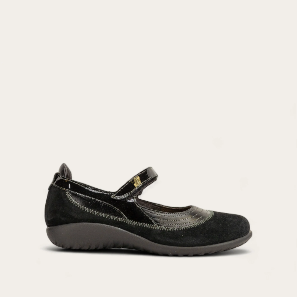 Naot Kirei - Black Madras/Black Suede/Black Patent 102